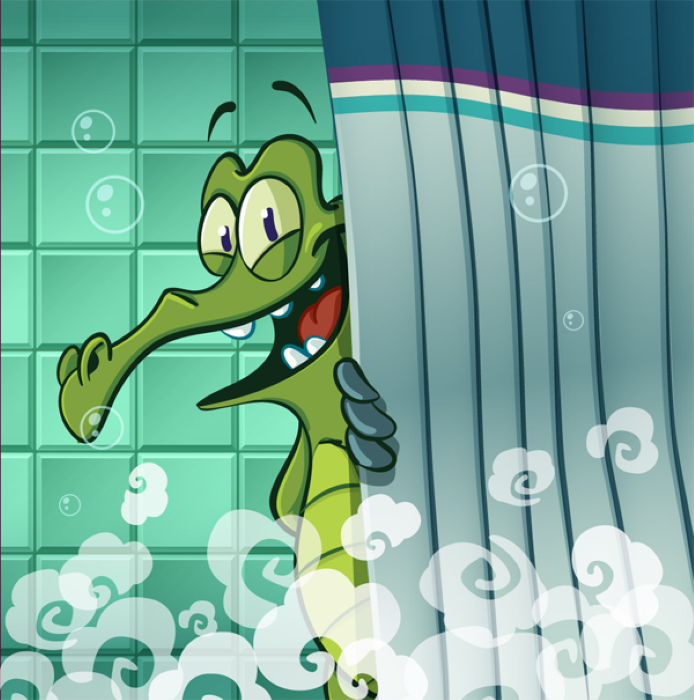 Игра про крокодила в ванной